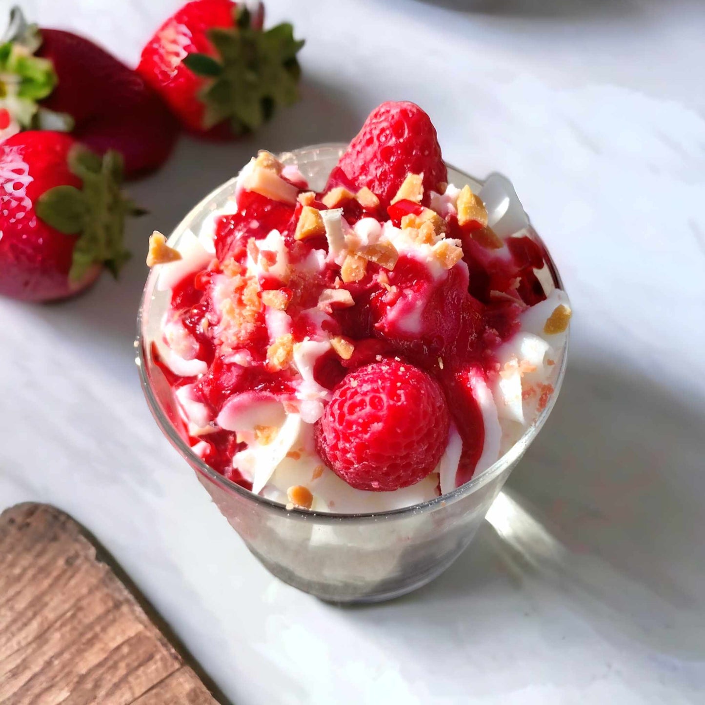 Strawberry Shortcake Dessert Candle