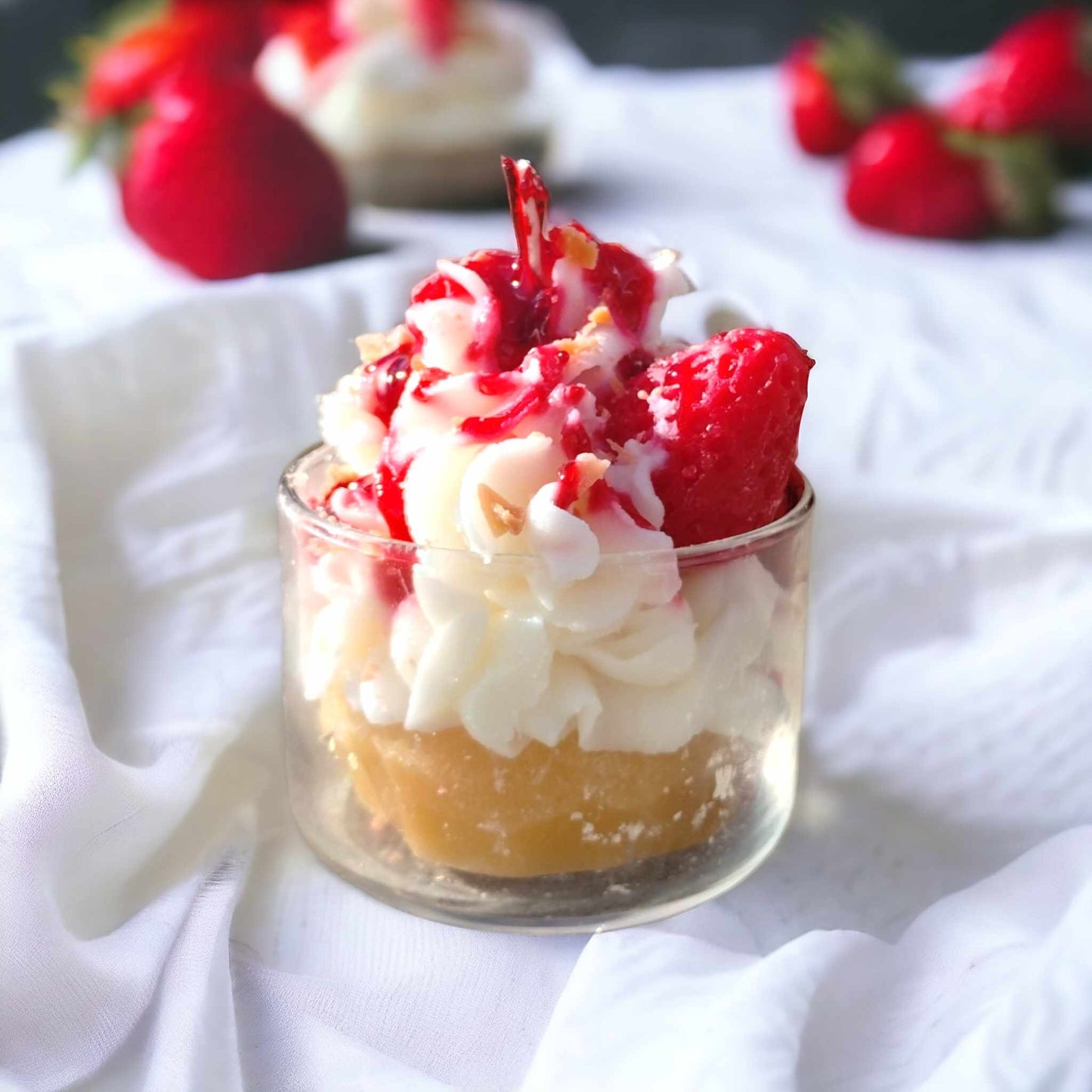 Strawberry Shortcake Dessert Candle